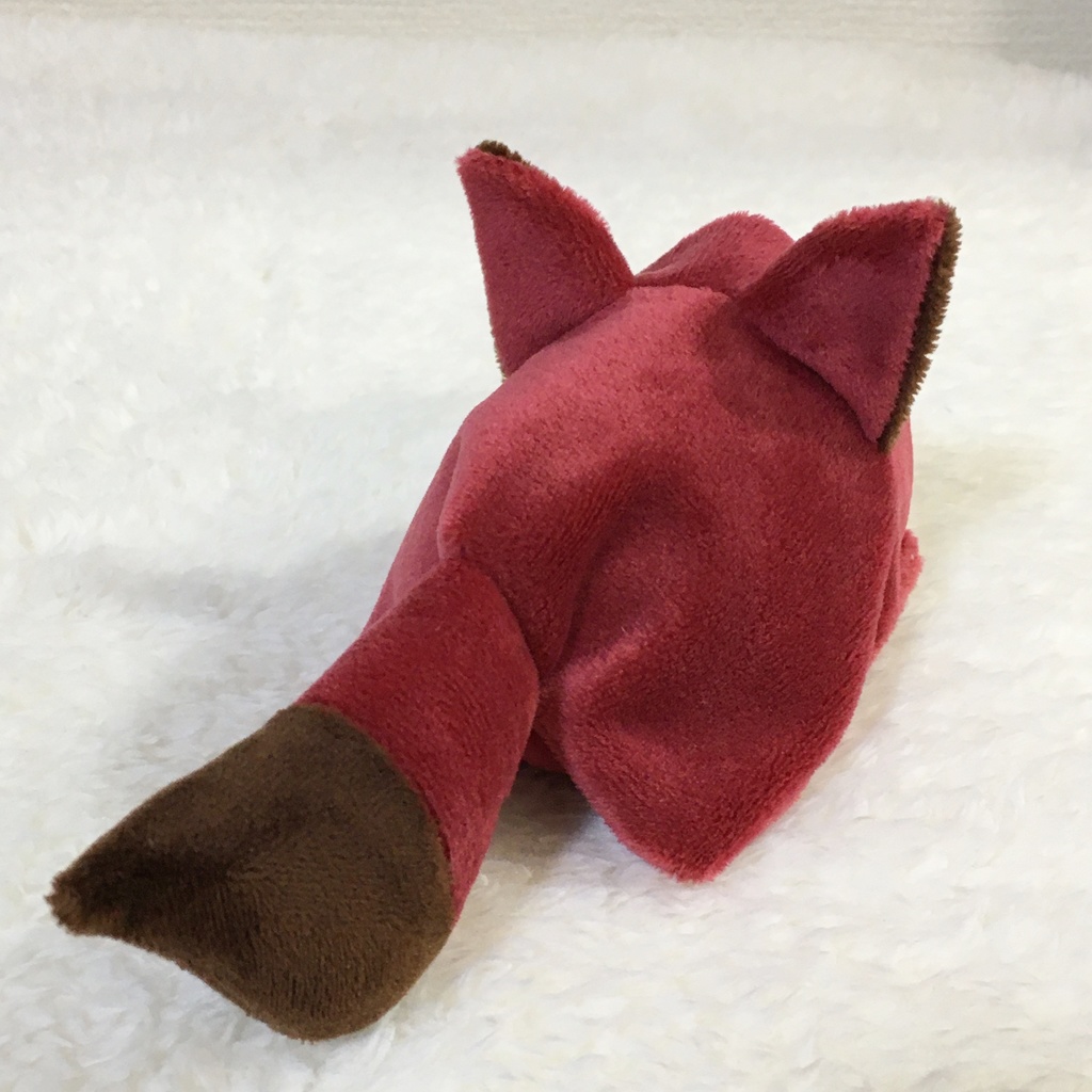 もちマス/もちころりん着ぐるみ きつね ワインレッド&ブラウン