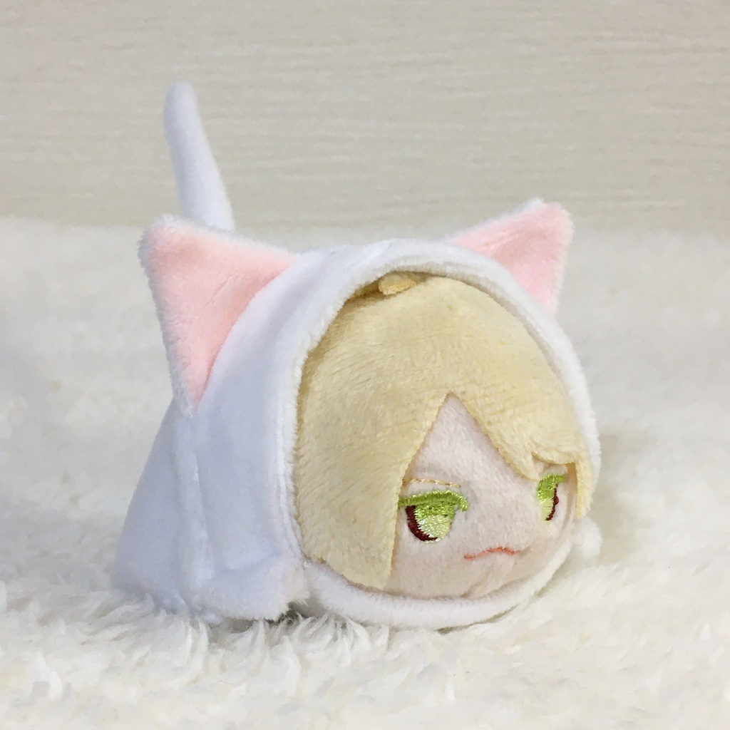 もちマス/もちころりん着ぐるみ ねこ ホワイト&ネールピンク