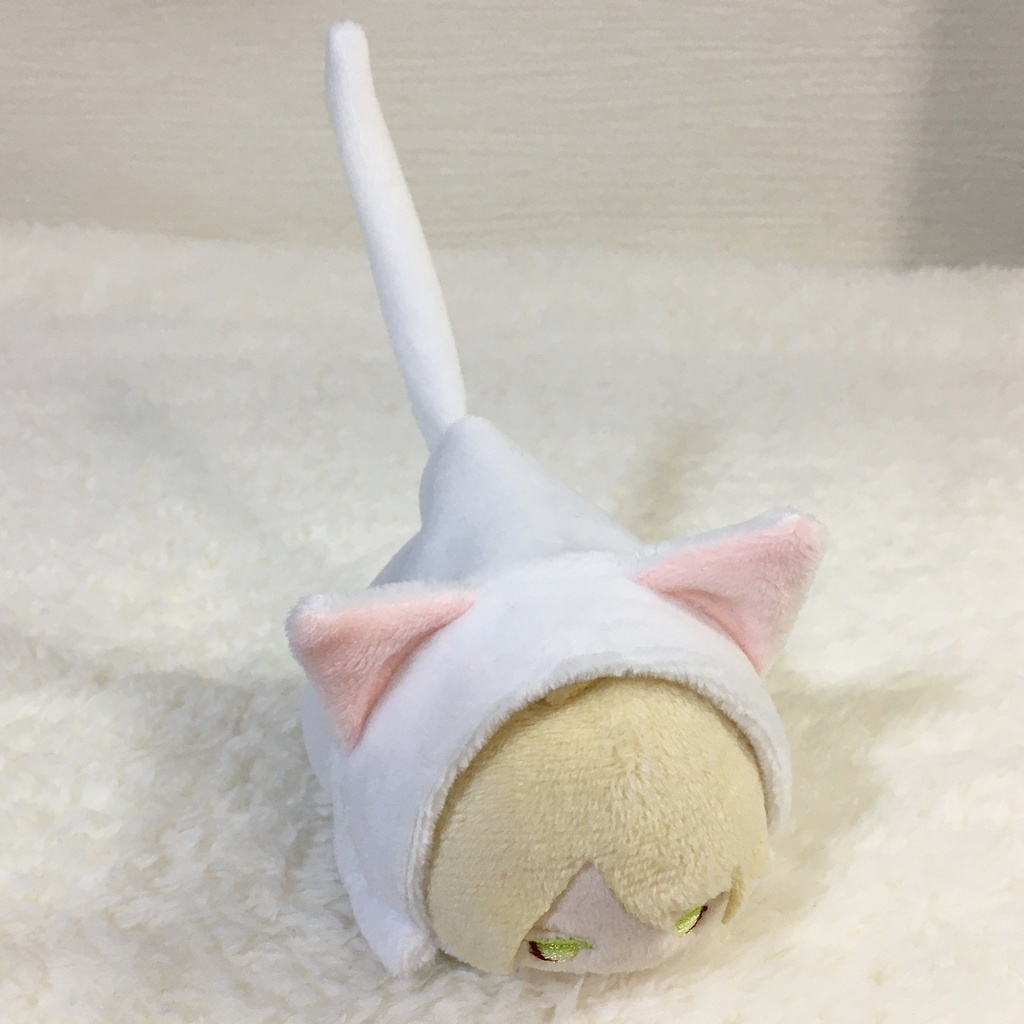 もちマス/もちころりん着ぐるみ ねこ ホワイト&ネールピンク