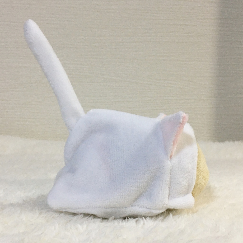もちマス/もちころりん着ぐるみ ねこ ホワイト&ネールピンク