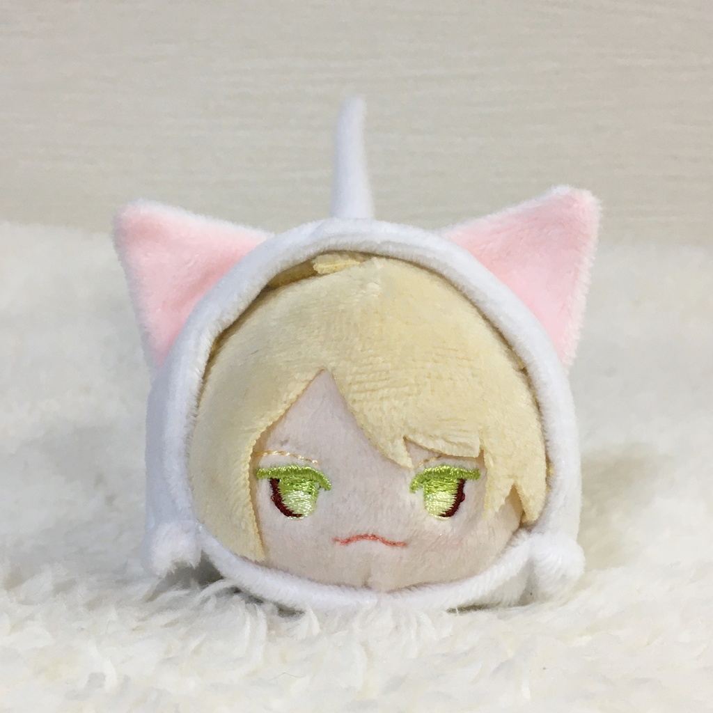 もちマス/もちころりん着ぐるみ ねこ ホワイト&ネールピンク