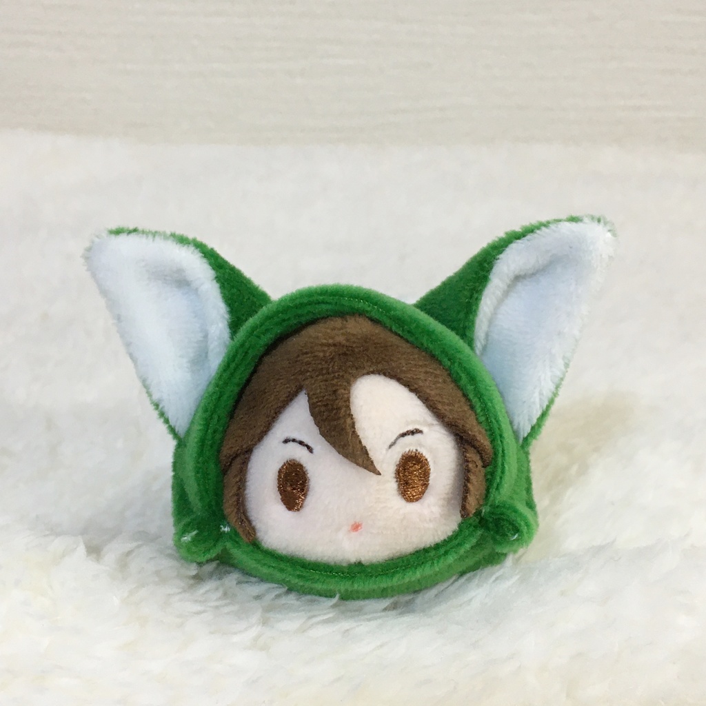 もちマスミニ着ぐるみ きつね モスグリーン