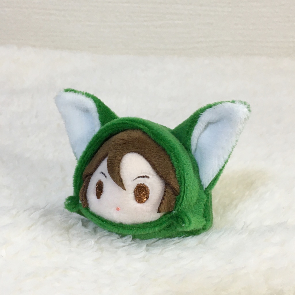 もちマスミニ着ぐるみ きつね モスグリーン