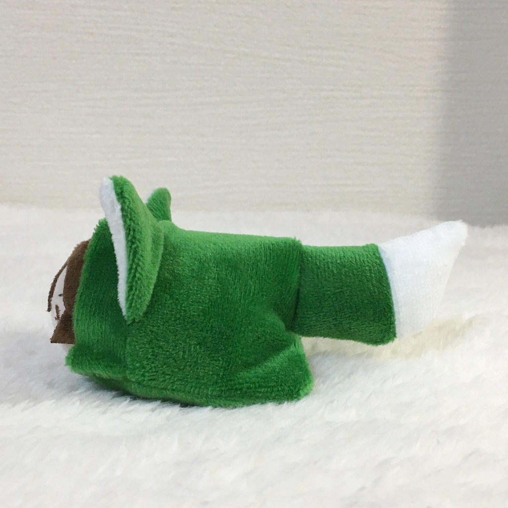 もちマスミニ着ぐるみ きつね モスグリーン