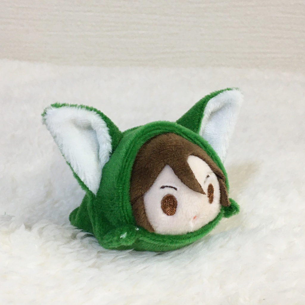 もちマスミニ着ぐるみ きつね モスグリーン