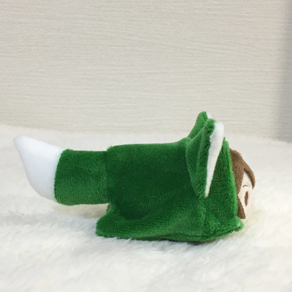 もちマスミニ着ぐるみ きつね モスグリーン