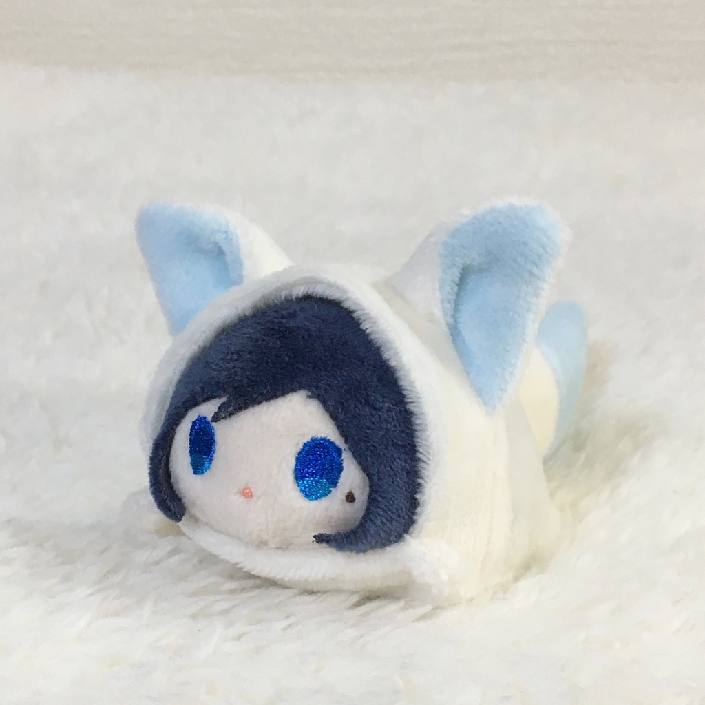 もちマスミニ着ぐるみ きつね ミルク&ベビーブルー