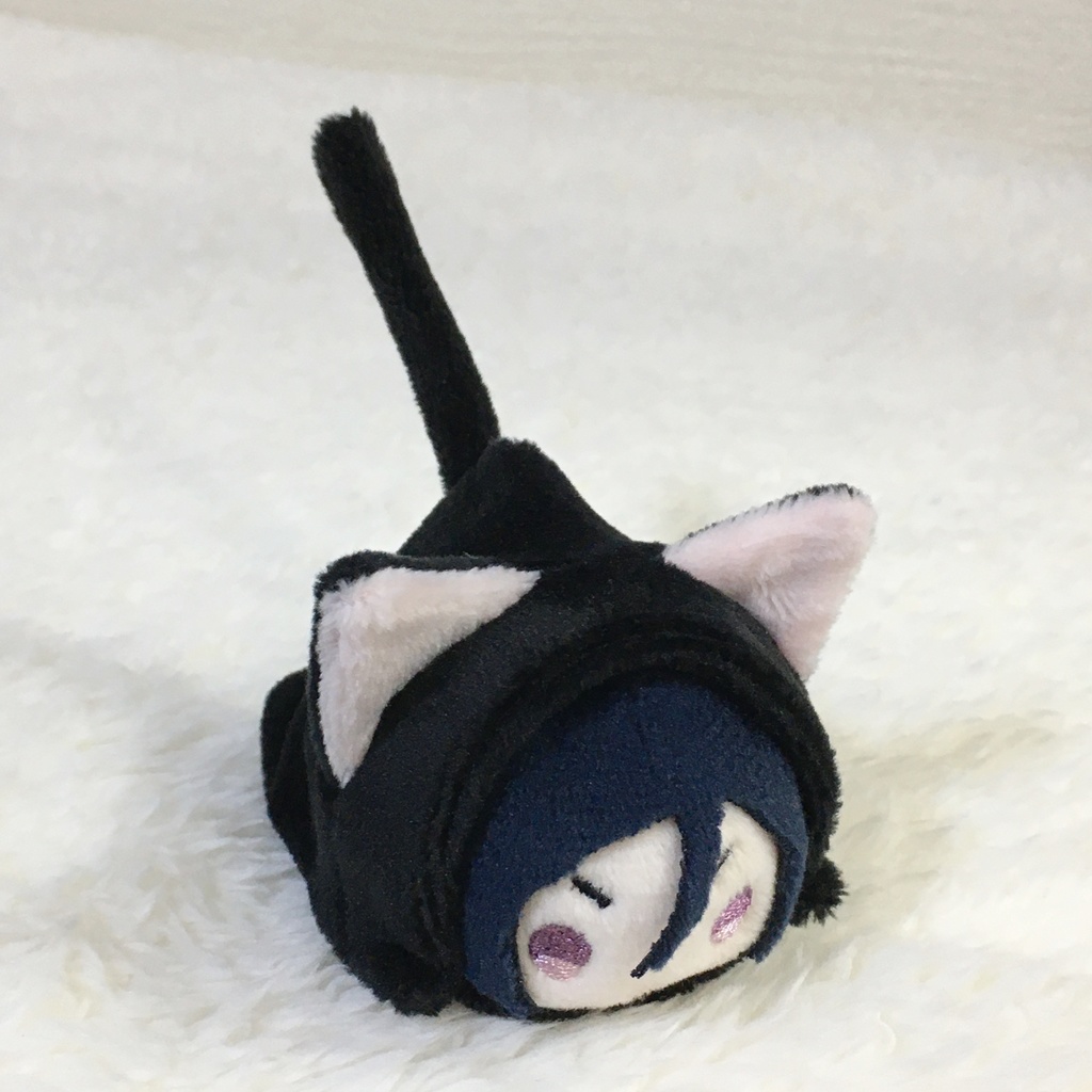 もちマスミニ着ぐるみ ねこ ブラック&ネールピンク