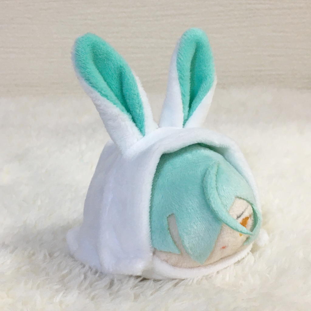 もちマス/もちころりん着ぐるみ うさぎ ホワイト&ミントグリーン