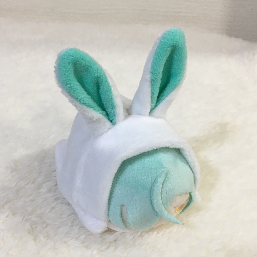 もちマス/もちころりん着ぐるみ うさぎ ホワイト&ミントグリーン