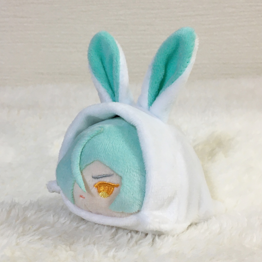 もちマス/もちころりん着ぐるみ うさぎ ホワイト&ミントグリーン