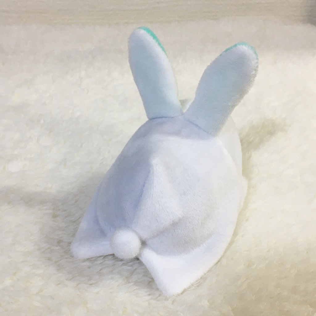 もちマス/もちころりん着ぐるみ うさぎ ホワイト&ミントグリーン