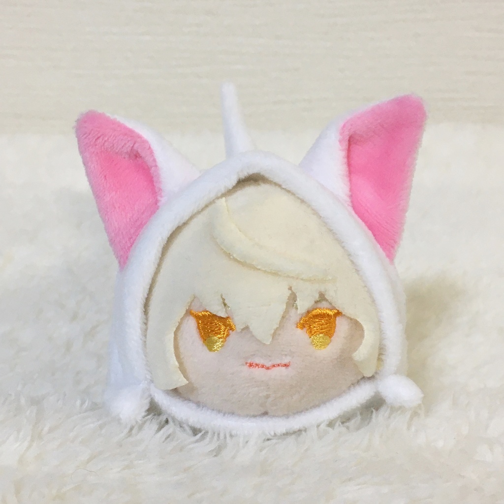 もちマス/もちころりん着ぐるみ ねこ(折れ耳) ホワイト&ピンク