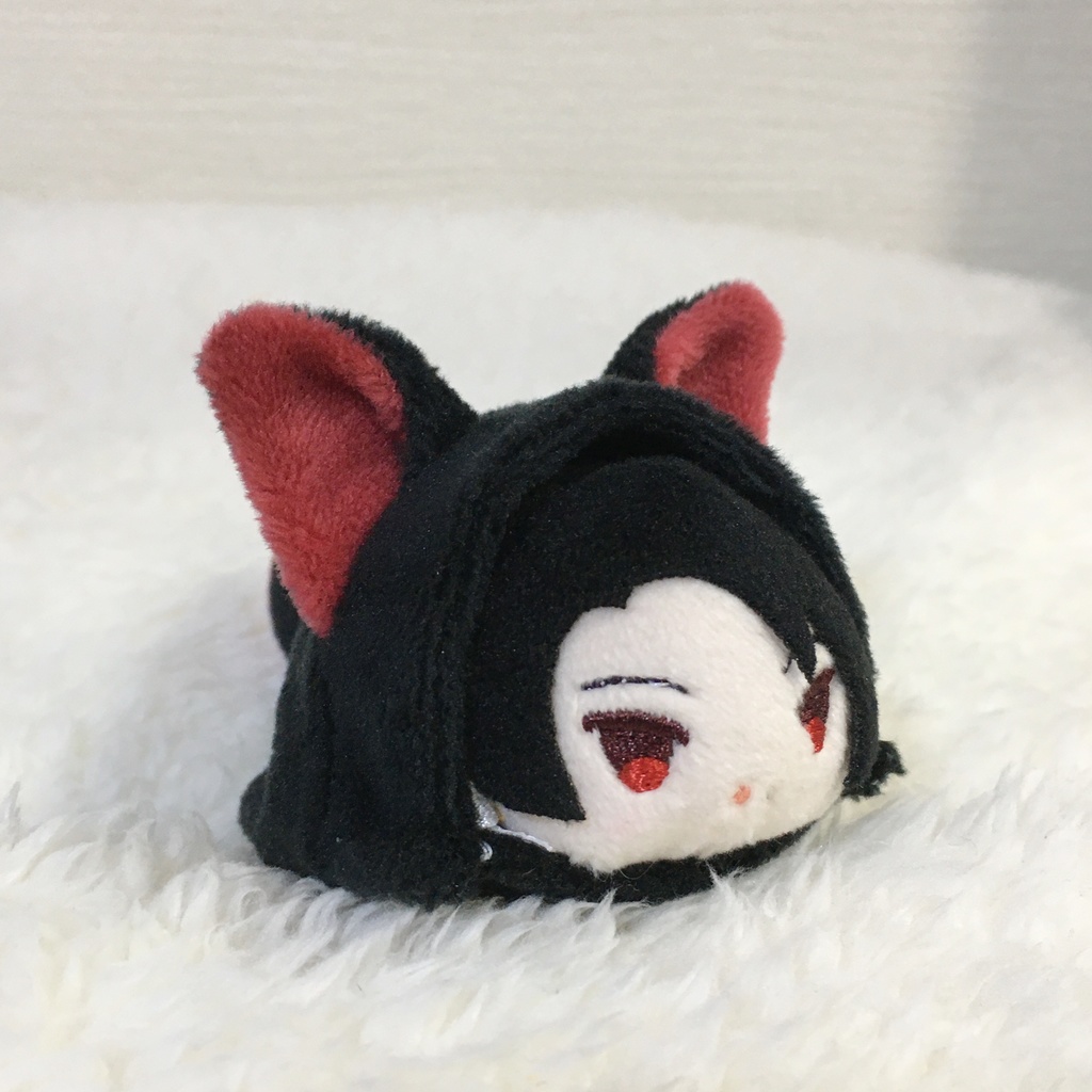 もちマスミニ着ぐるみ きつね ブラック&ワインレッド