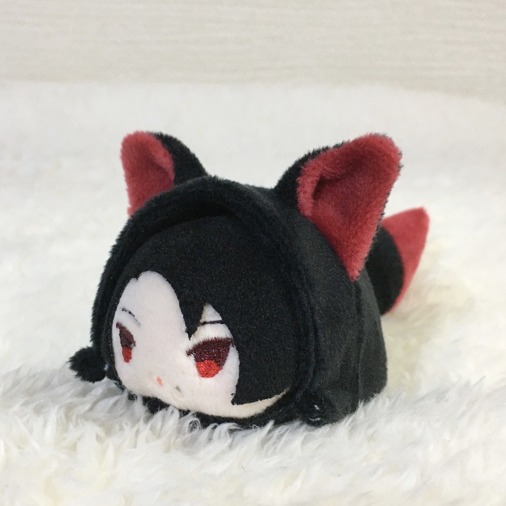 もちマスミニ着ぐるみ きつね ブラック&ワインレッド