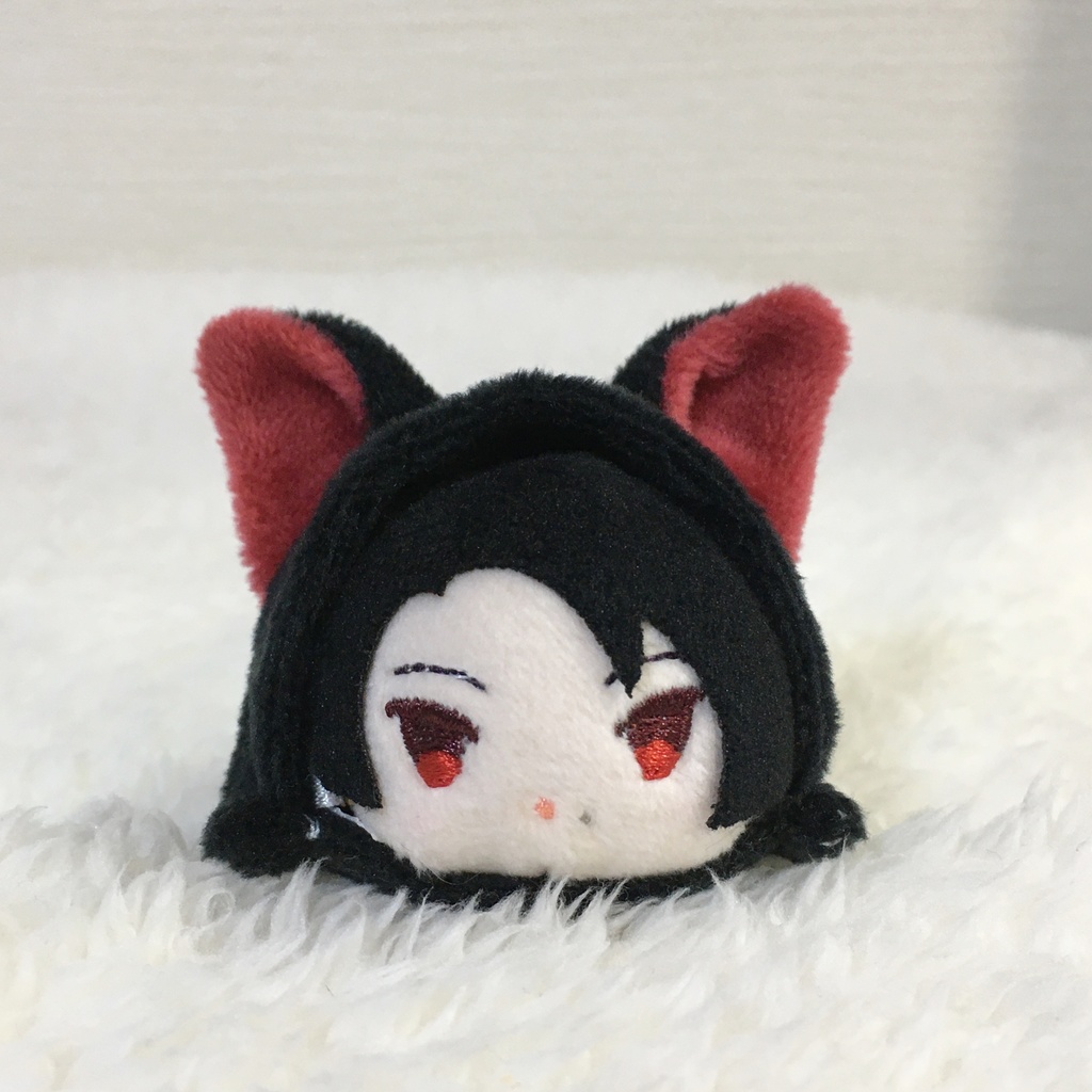 もちマスミニ着ぐるみ きつね ブラック&ワインレッド