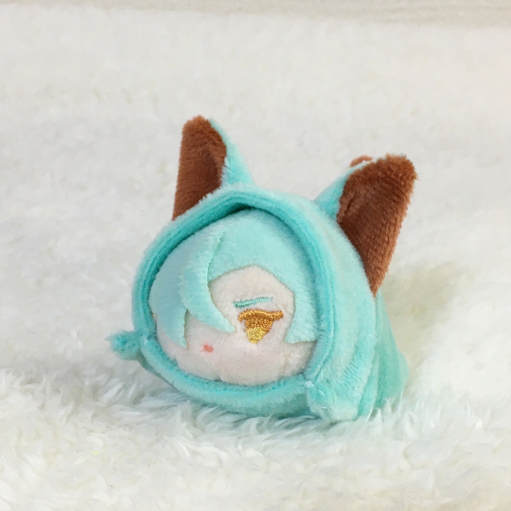 もちマスミニ着ぐるみ ねこ(耳折れ) チョコミント