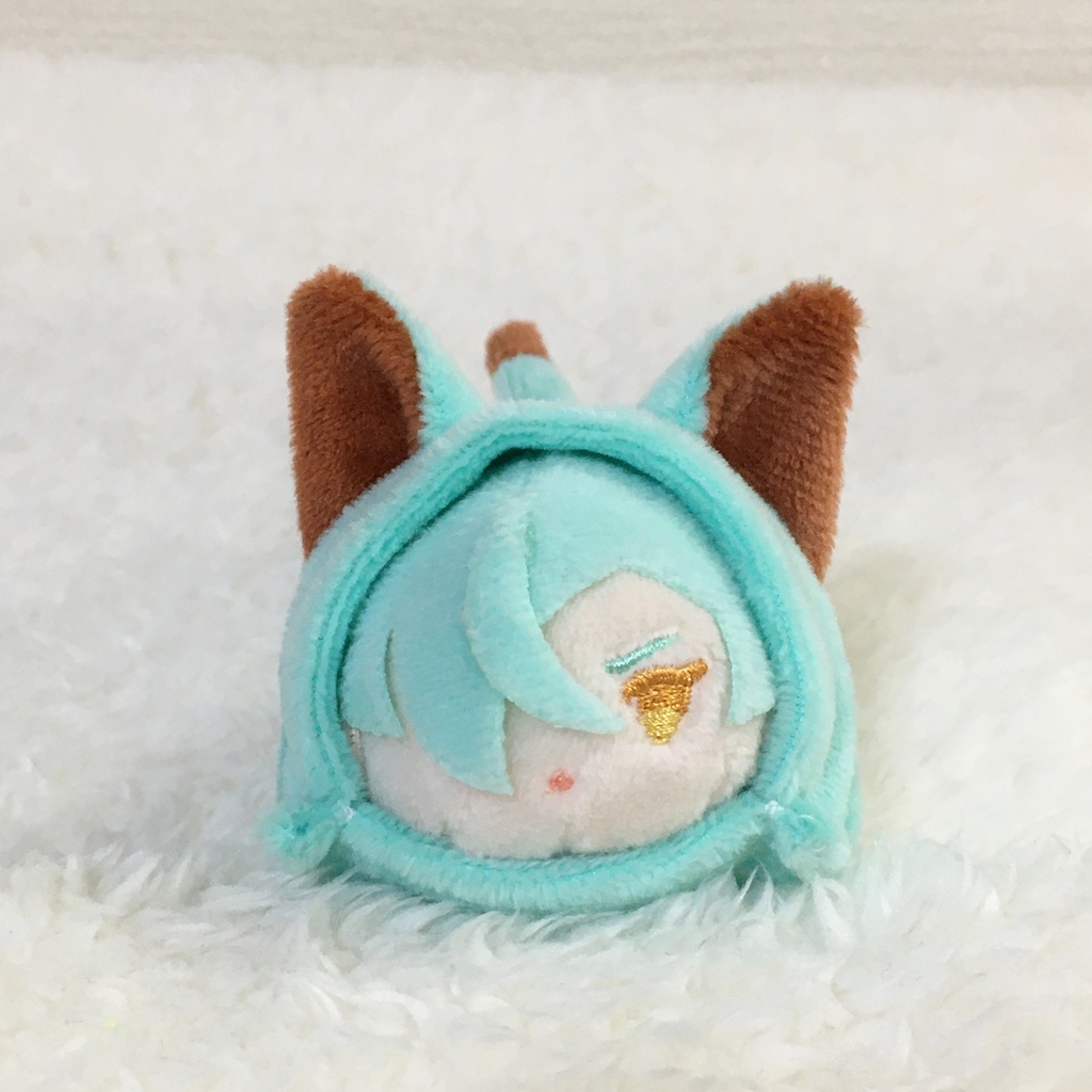 もちマスミニ着ぐるみ ねこ(耳折れ) チョコミント