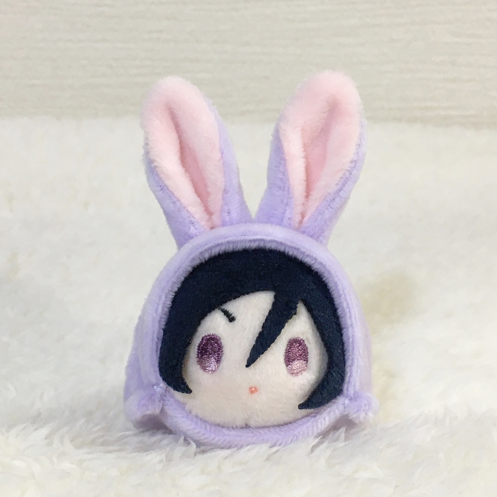 もちマスミニ着ぐるみ　うさぎ　ラベンダー＆ネールピンク