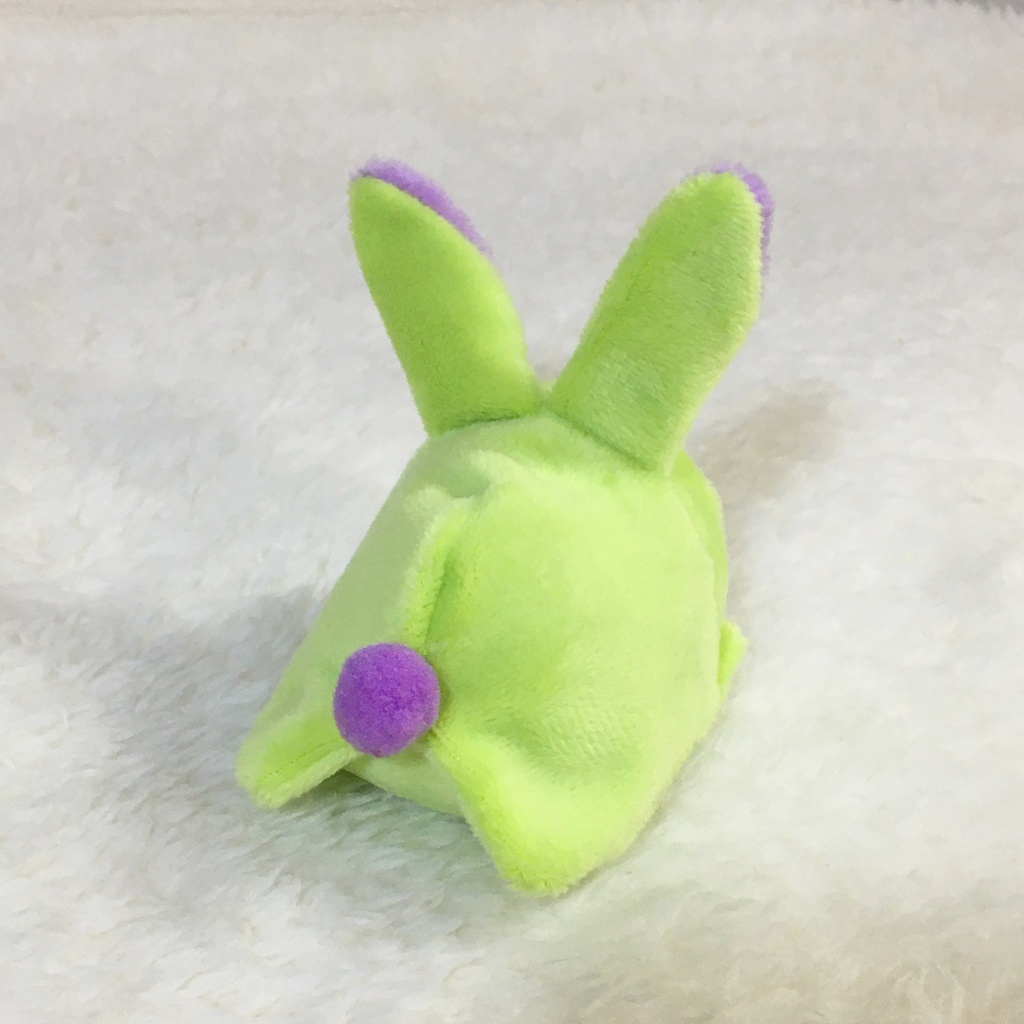 もちマスミニ着ぐるみ うさぎ ライムグリーン&パープル