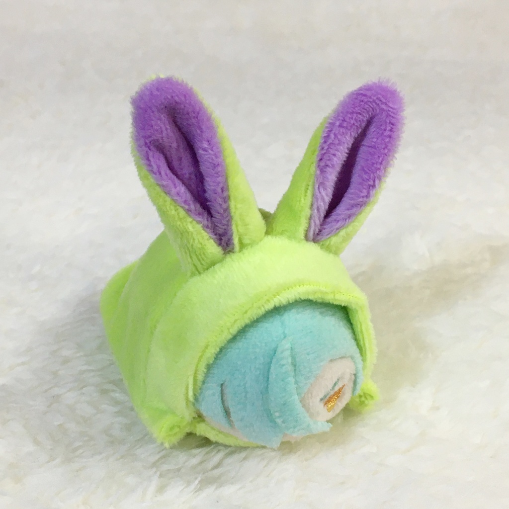 もちマスミニ着ぐるみ うさぎ ライムグリーン&パープル