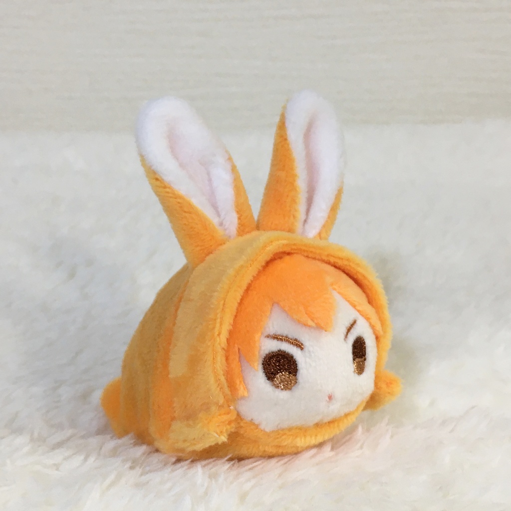 もちマスミニ着ぐるみ うさぎ 柑子色