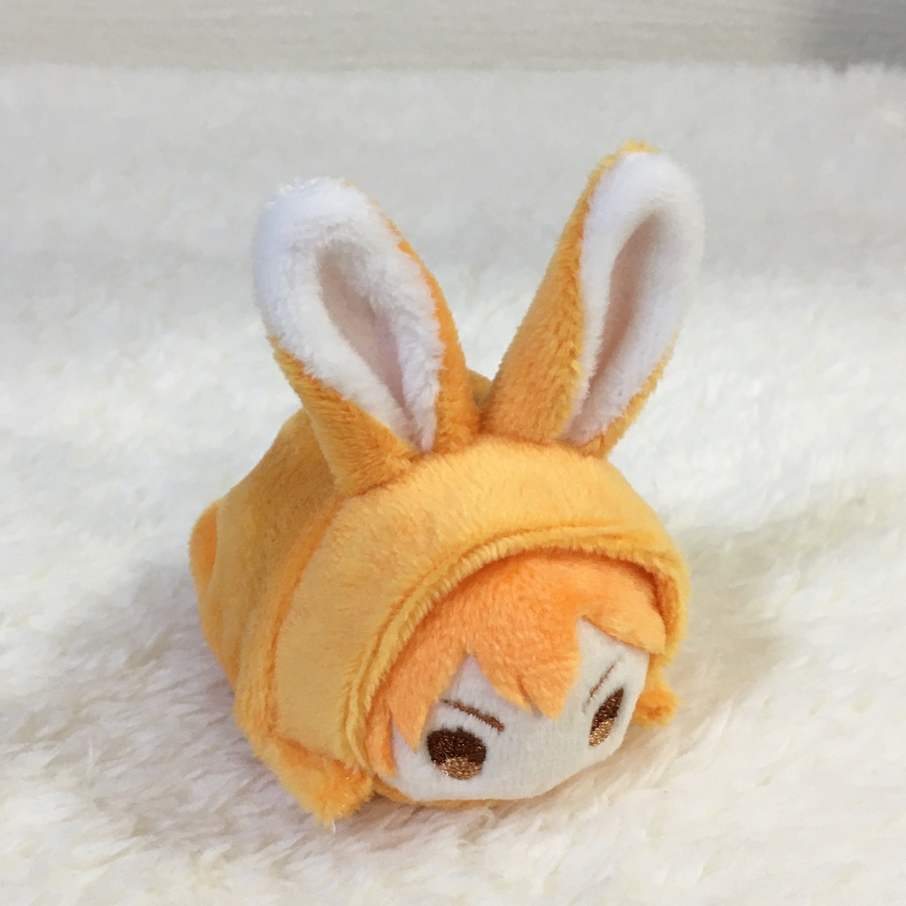 もちマスミニ着ぐるみ うさぎ 柑子色
