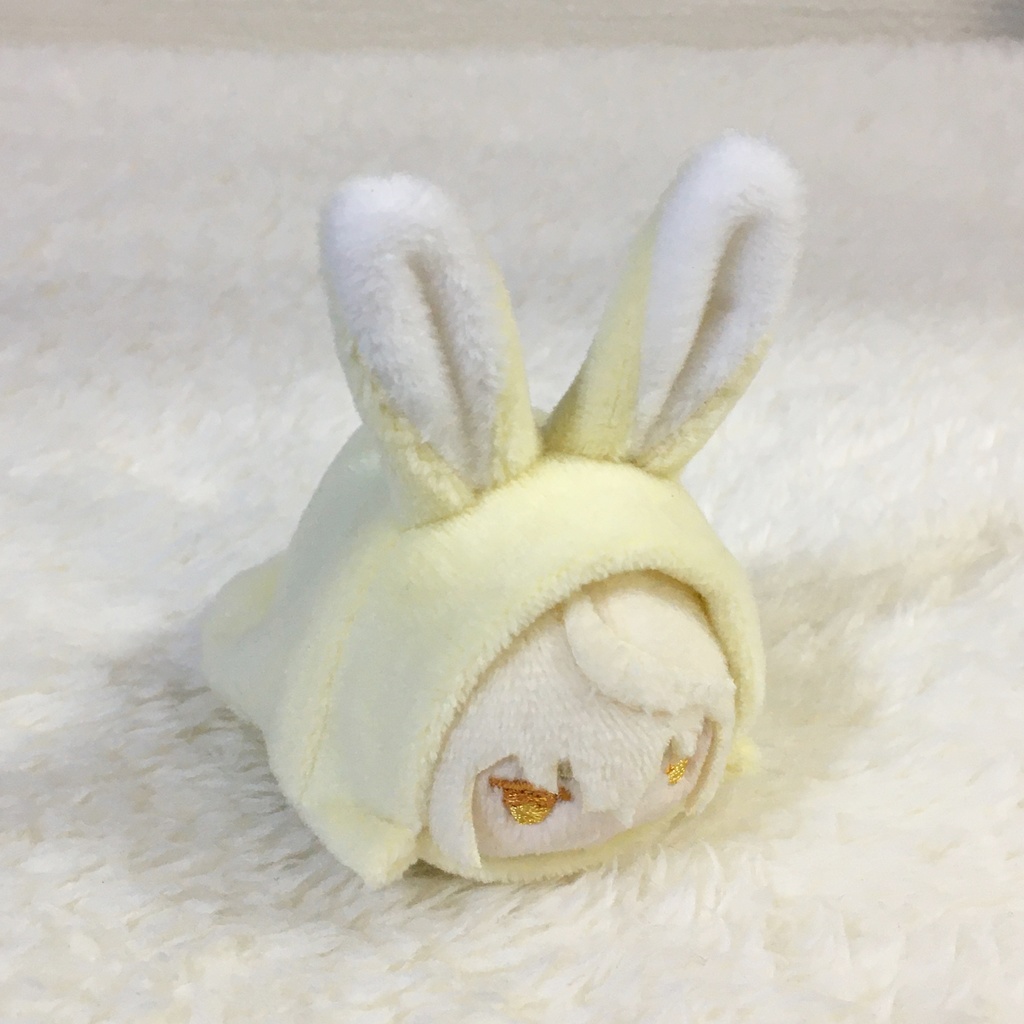 もちマスミニ着ぐるみ うさぎ クリームイエロー