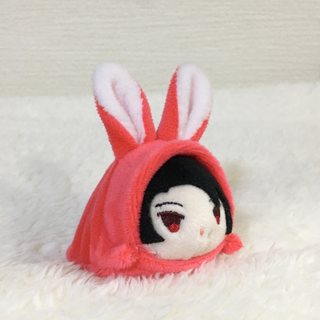 もちマスミニ着ぐるみ うさぎ コーラルレッド