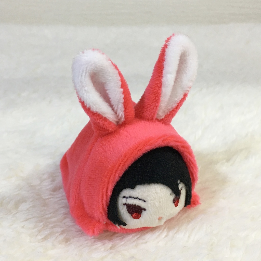 もちマスミニ着ぐるみ うさぎ コーラルレッド