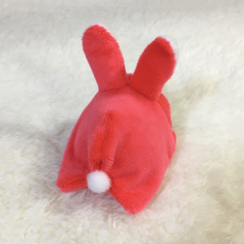 もちマスミニ着ぐるみ うさぎ コーラルレッド