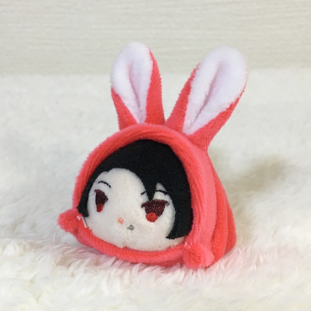 もちマスミニ着ぐるみ うさぎ コーラルレッド