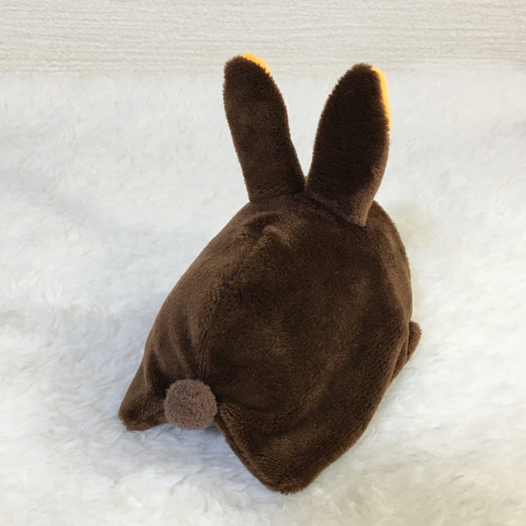 もちマス/もちころりん着ぐるみ うさぎ ダークブラウン&オレンジ