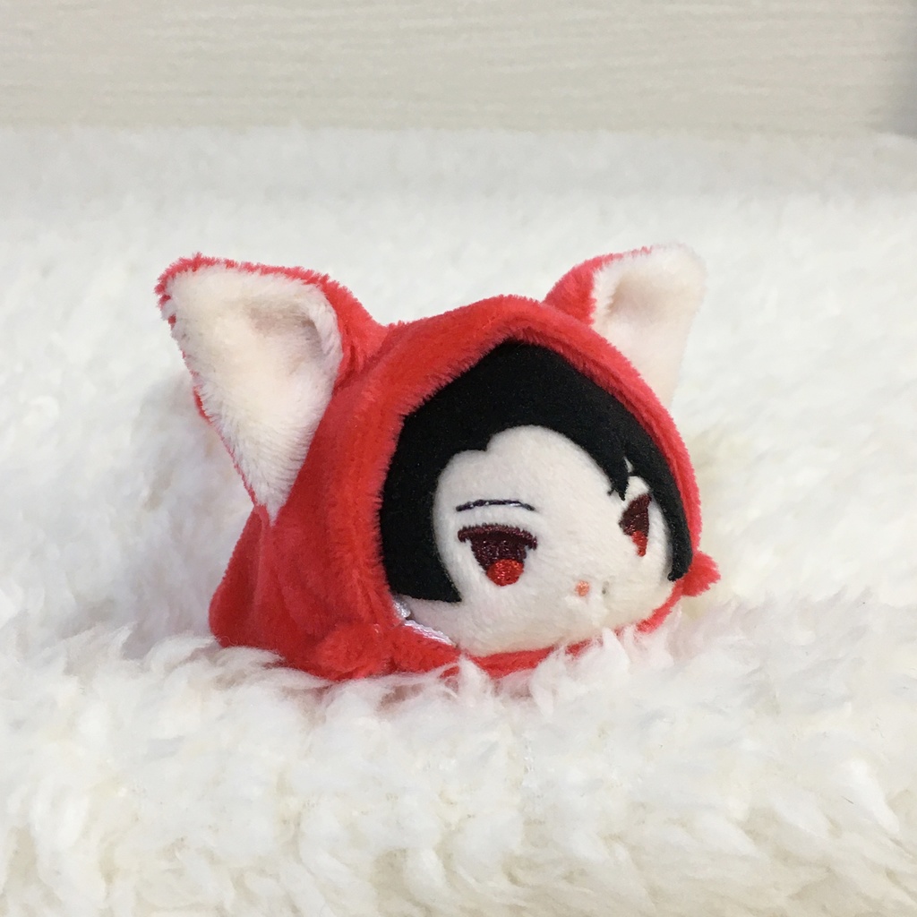 もちマスミニ着ぐるみ ねこ(折れ耳) レッド&ミルク