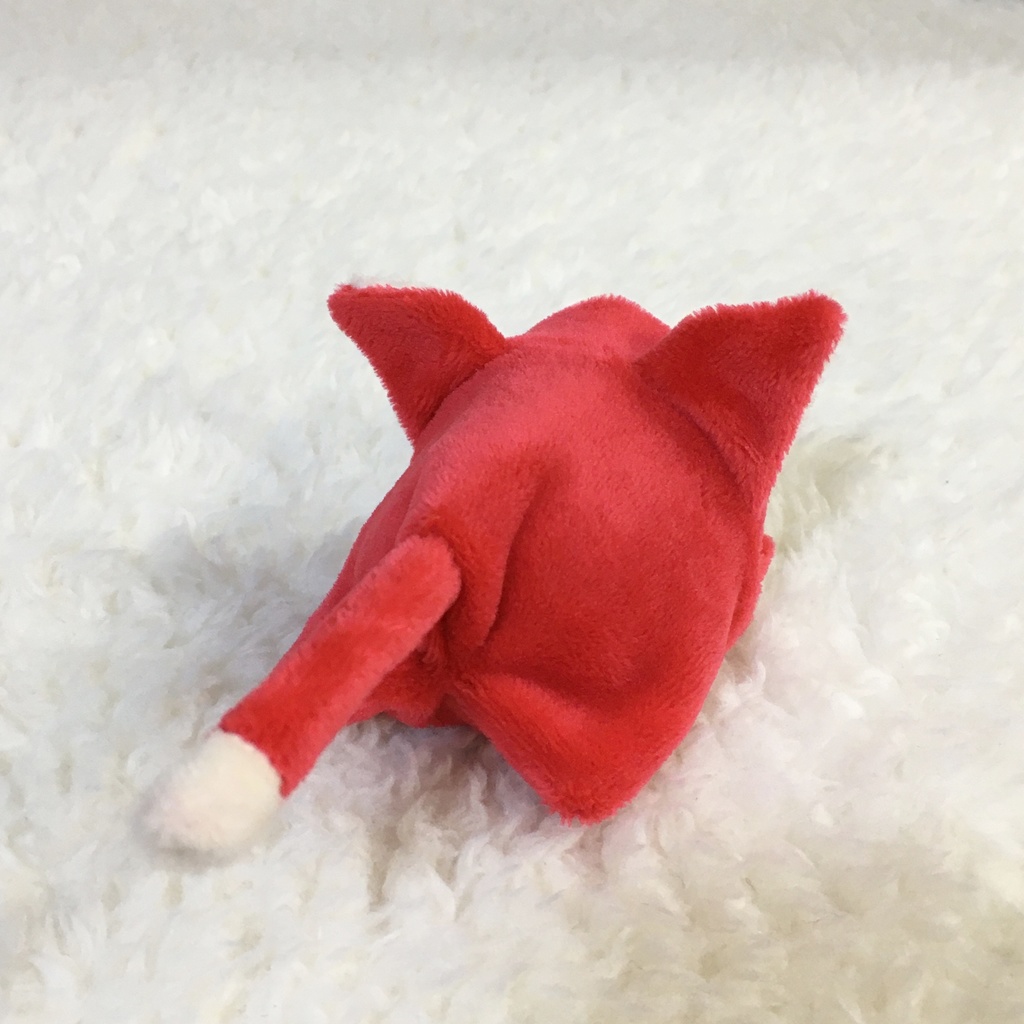 もちマスミニ着ぐるみ ねこ(折れ耳) レッド&ミルク