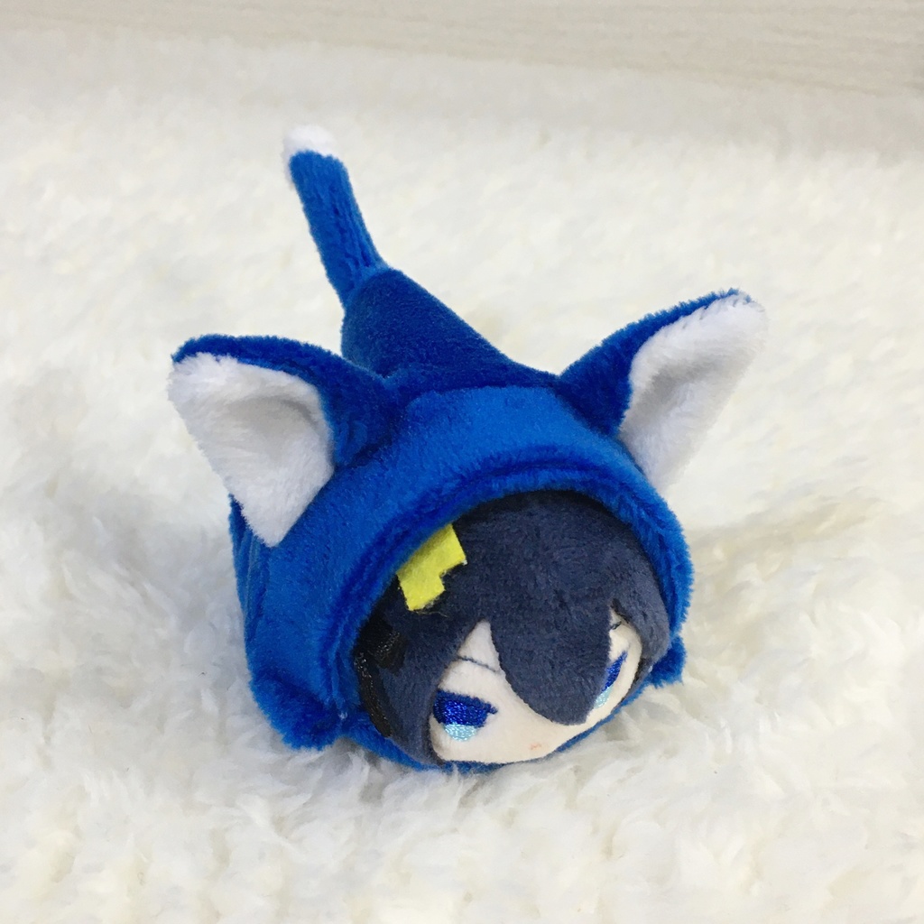 もちマスミニ着ぐるみ　ねこ(折れ耳)　ブルー