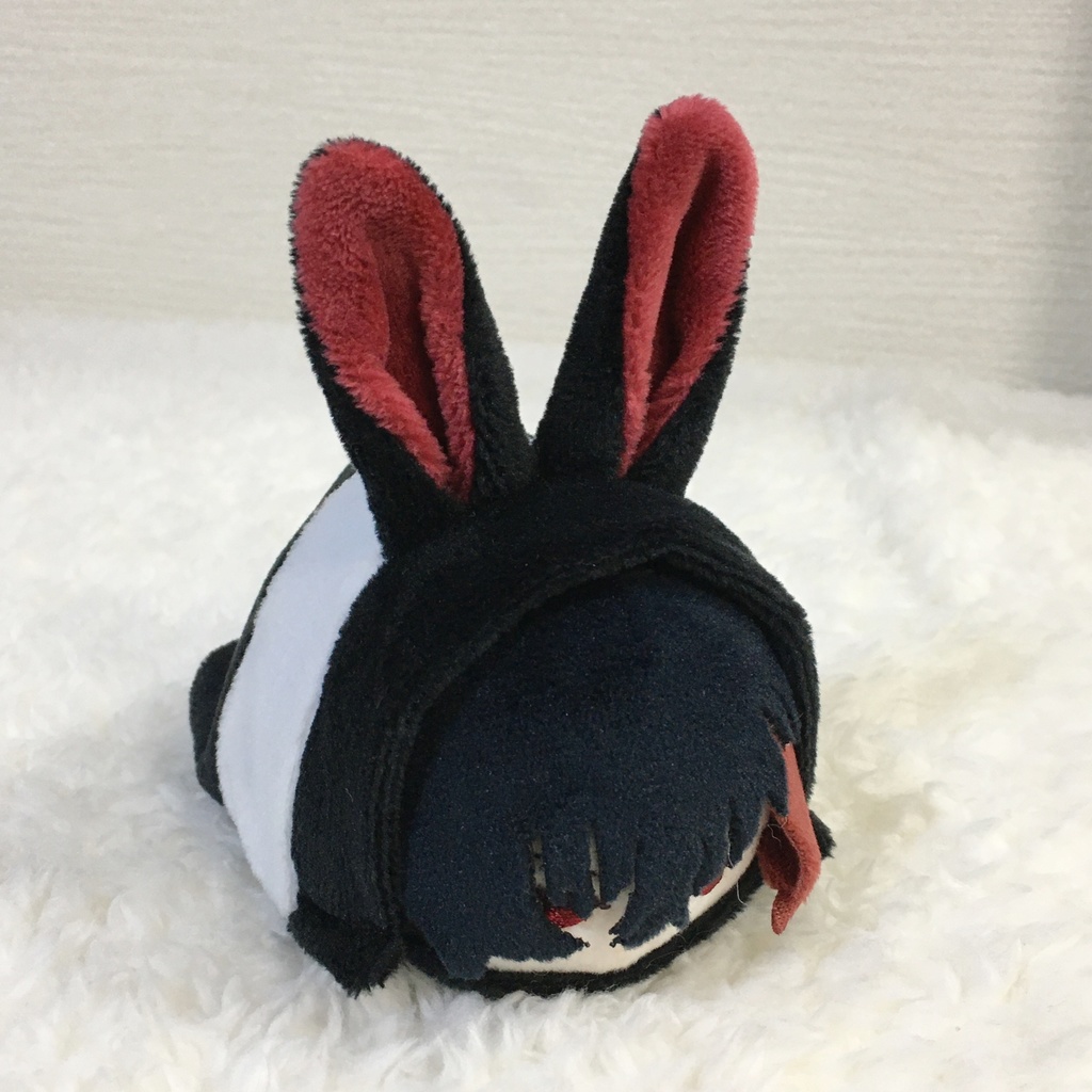 もちマス/もちころりん着ぐるみ うさぎ ブラック&ワインレッド/ホワイト