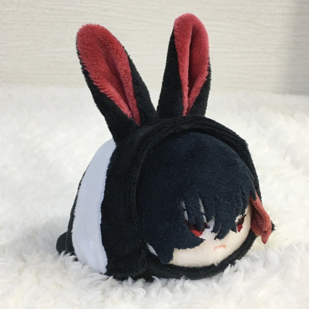 もちマス/もちころりん着ぐるみ うさぎ ブラック&ワインレッド/ホワイト