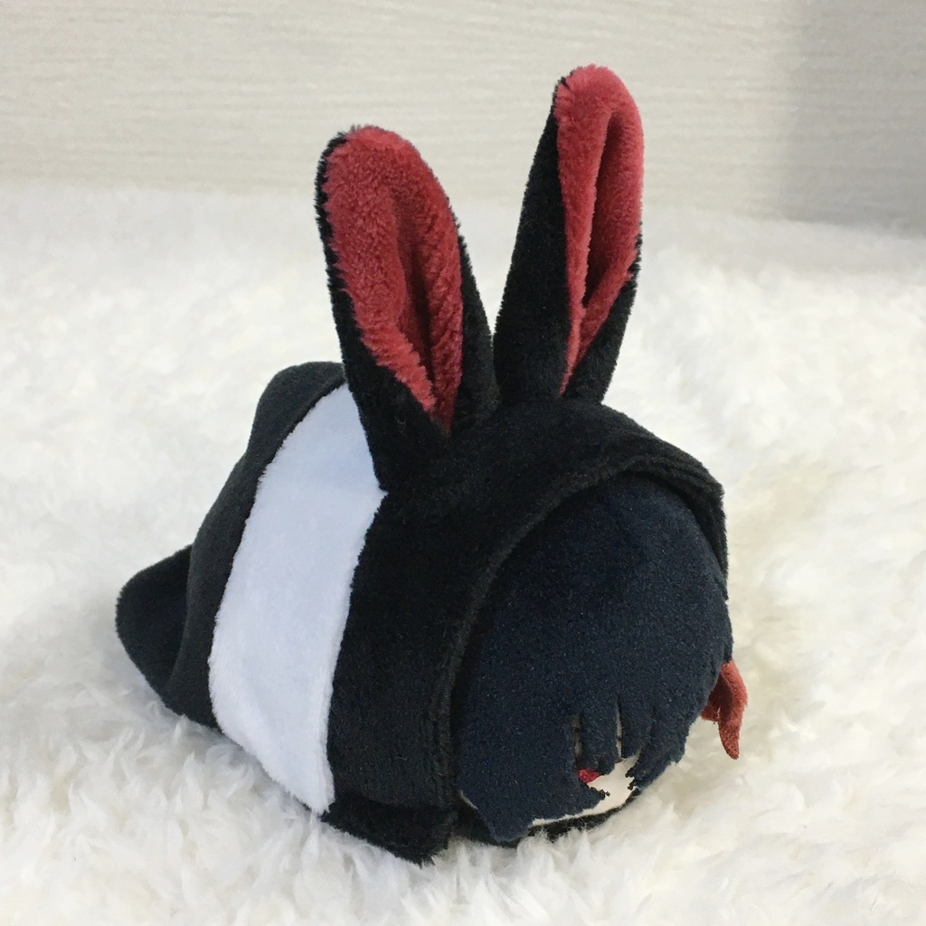 もちマス/もちころりん着ぐるみ うさぎ ブラック&ワインレッド/ホワイト