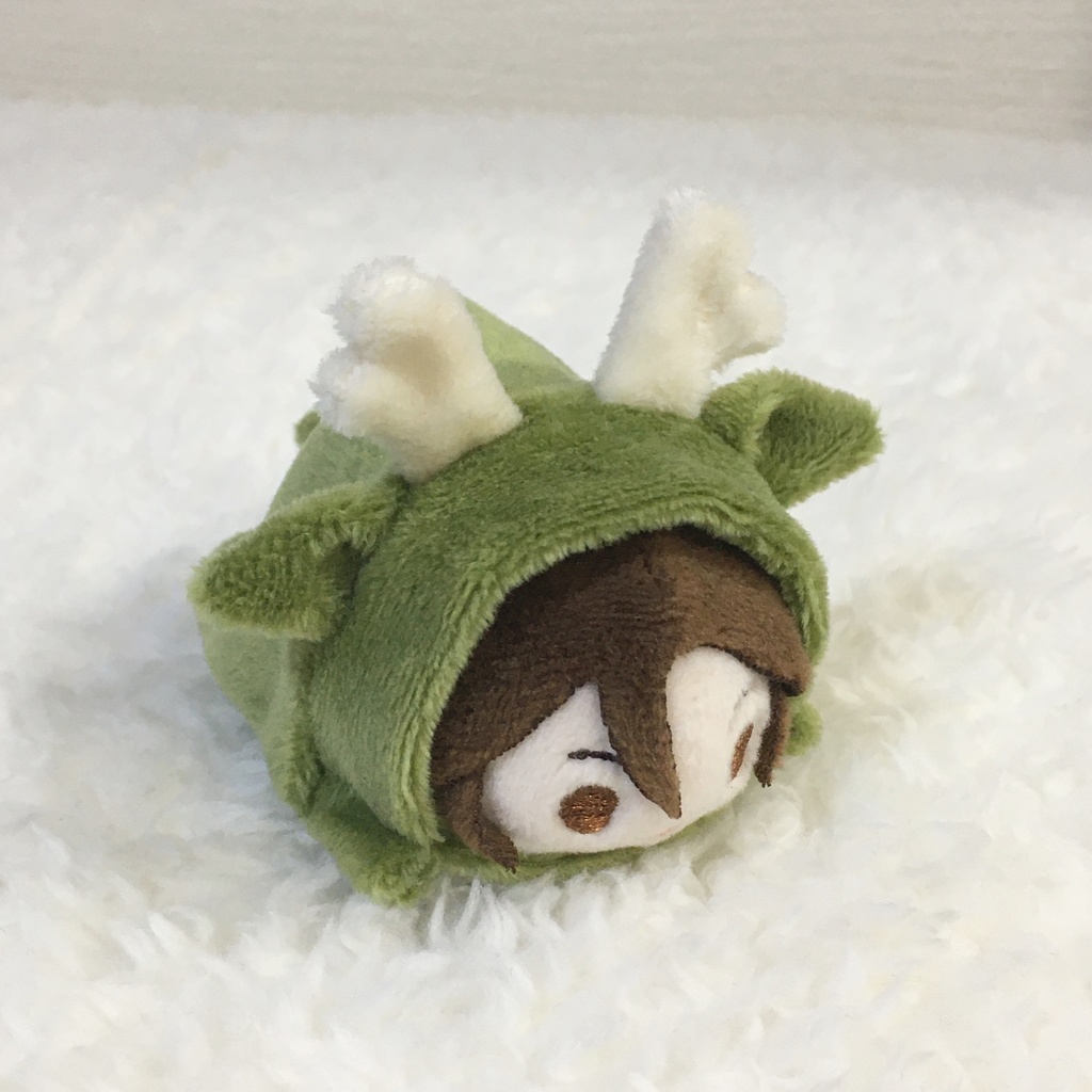 もちマスミニ着ぐるみ しか カーキ&ミルク