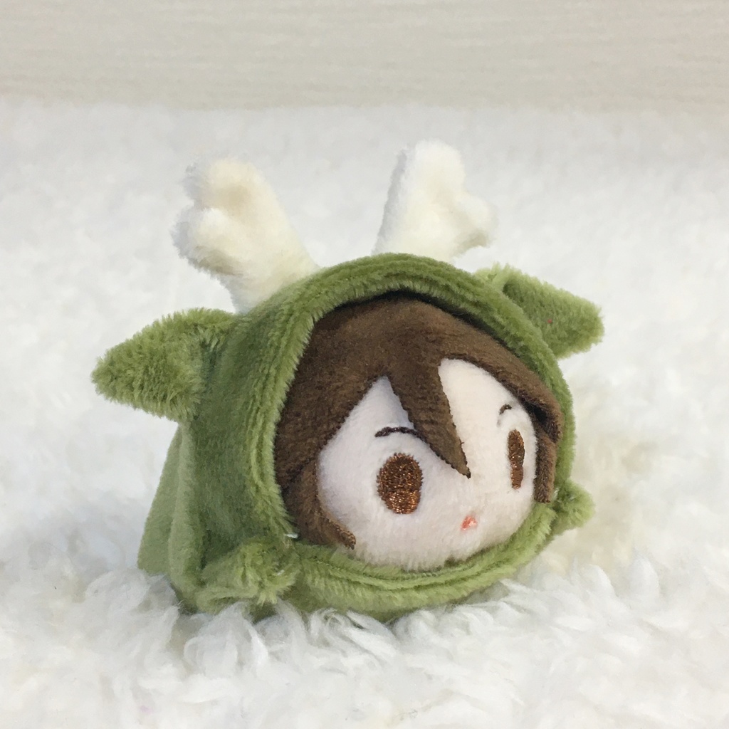 もちマスミニ着ぐるみ しか カーキ&ミルク