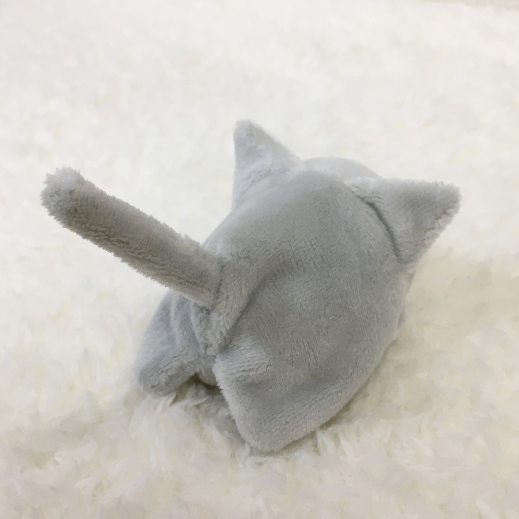 もちマスミニ着ぐるみ ねこ ライトグレー