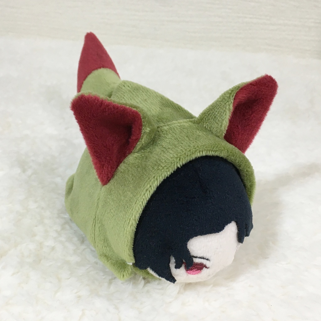 もちマス/もちころりん着ぐるみ　きつね　カーキ＆ワインレッド