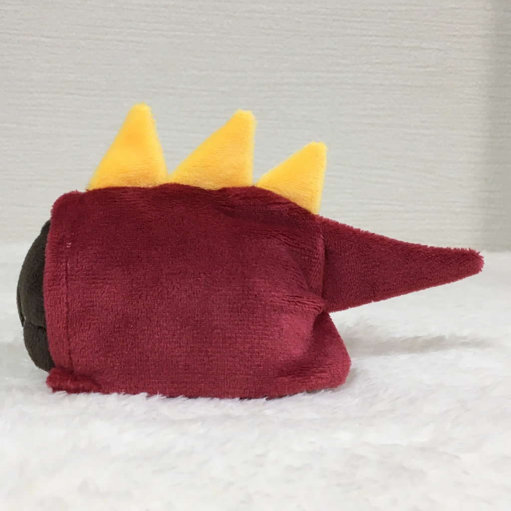 もちマス/もちころりん着ぐるみ 恐竜 ワインレッド&オレンジイエロー