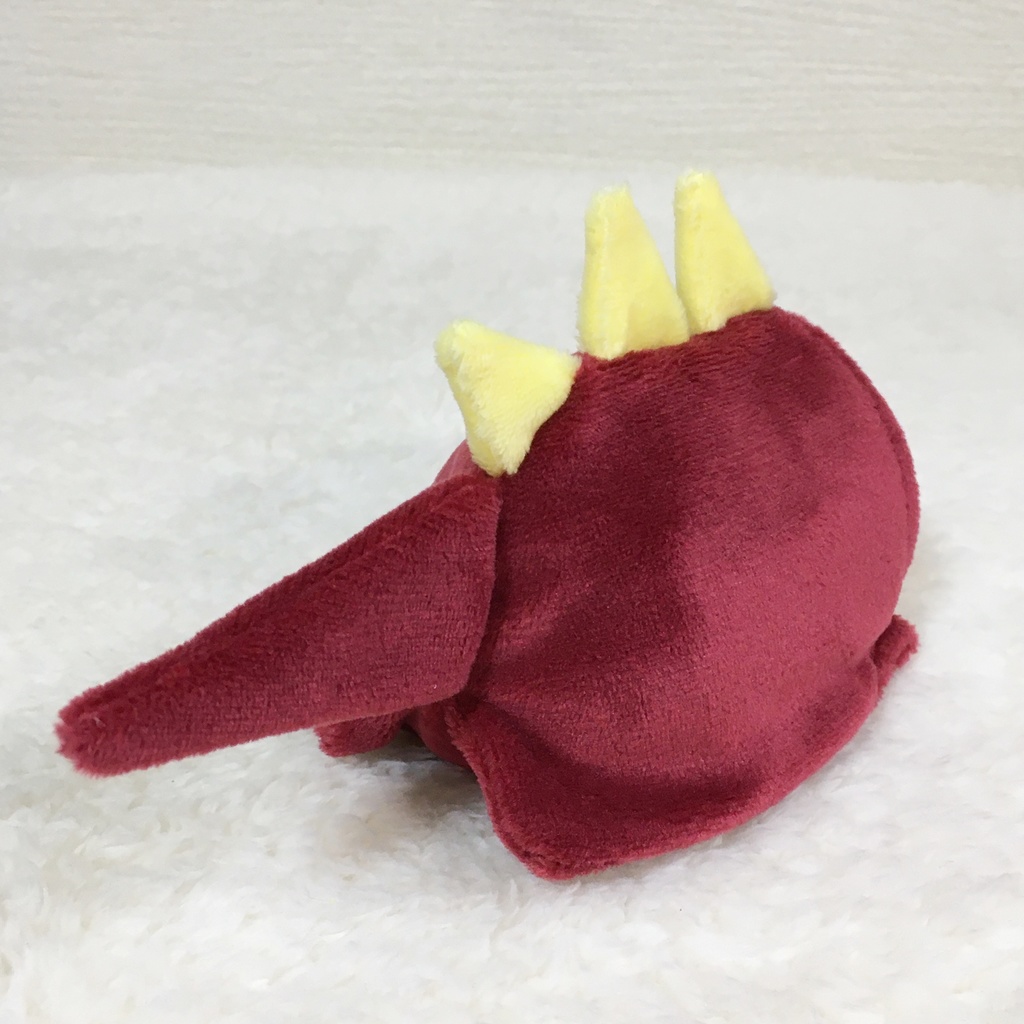 もちマス/もちころりん着ぐるみ 恐竜 ワインレッド&レモンイエロー