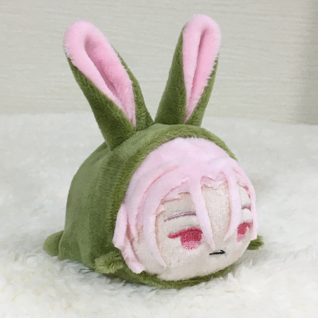 もちマス/もちころりん着ぐるみ うさぎ カーキ&ベビーピンク