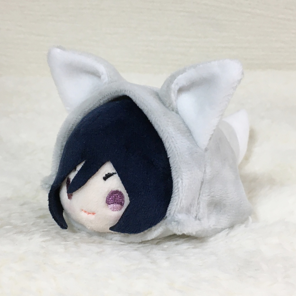 もちマス/もちころりん着ぐるみ きつね ライトグレー