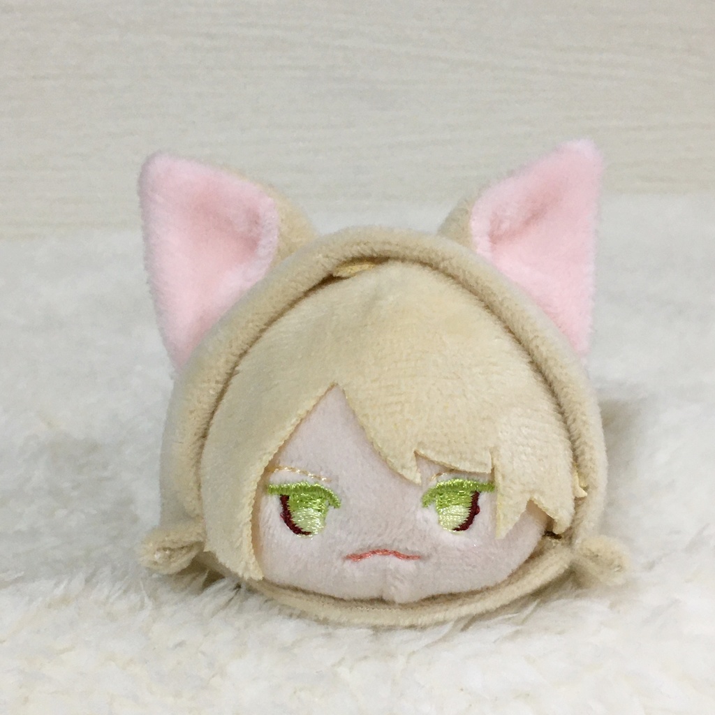 もちマス/もちころりん着ぐるみ ねこ(折れ耳) ミルクティー&ネールピンク