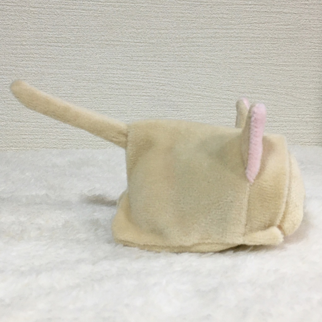 もちマス/もちころりん着ぐるみ ねこ(折れ耳) ミルクティー&ネールピンク