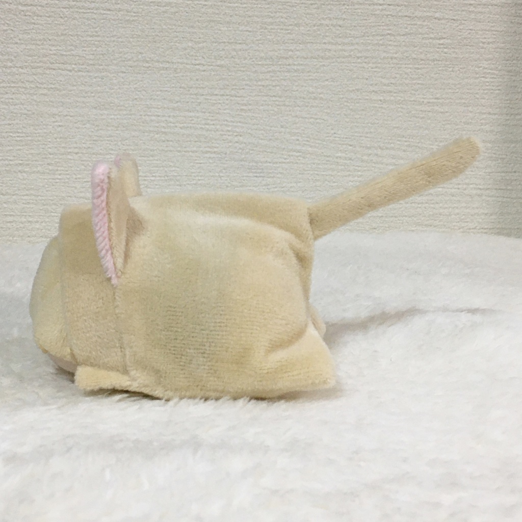 もちマス/もちころりん着ぐるみ ねこ(折れ耳) ミルクティー&ネールピンク